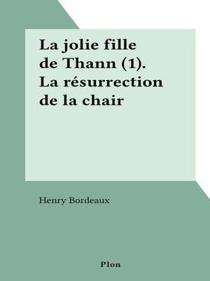 cover image of La jolie fille de Thann (1)